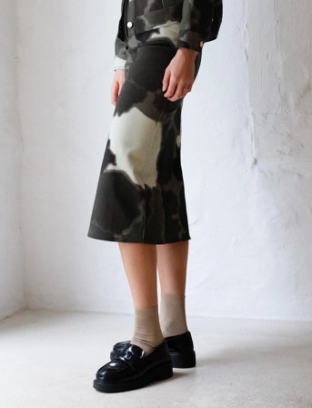 Helmstedt Asta Denim Skirt - Green - L