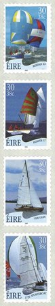 Irland - Sejlskibe - Postfrisk selvklæbende sæt 4v