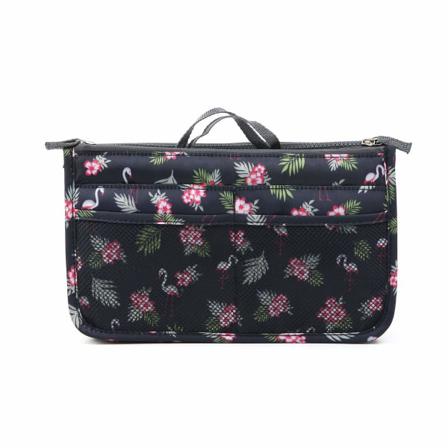 Bag In Bag Handväskinsats Väskinsats Flamingo Svart Blå One Size