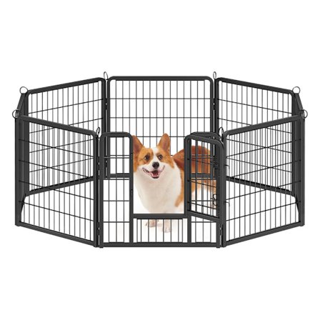 Joustava metallinen turvahäkki, 60 cm korkea ja 8 paneelia