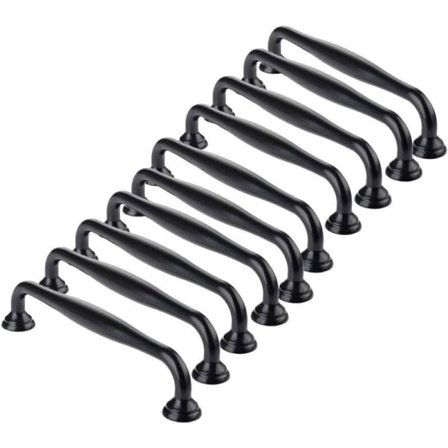 10 st svarta skåpshandtag - svarta kökshandtag dörrhandtag låda sovrum centrumavstånd 96mm, Handtag för garderober