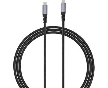 Andersson USB-C - USB-C 3.2 PD100W Braided Black/Space Gray 3m - Flätad USB-C till USB-C-kabel för snabba hastigheter