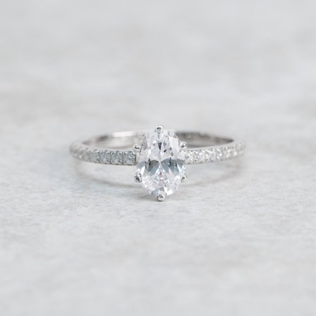 Förlovningsring Blåklocka, 18K Vitguld 0.30 Carat - Förlovning- och vigselringar