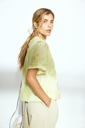 NA-KD T-shirt structuré - - Vert - L (EU 42-44)