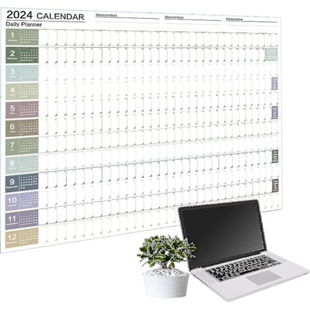 Stor vægkalender 2024 Jan til Dec 2024 Planlægger Vægplanlægger 12 Månedlige Kalendere 29x20 Tommer Årlig Årlig Planlægger 2024 Kalendere til 