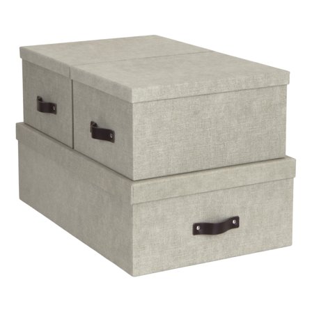 BIGSO Inge Storage Box set of 3 Linen