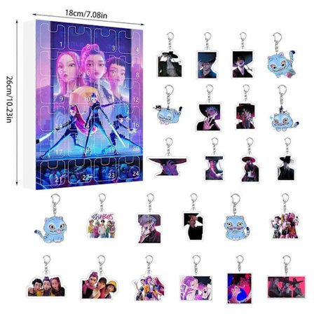 K-pop "Devil Hunter" Akryl Julekalender Sett - 24 Dager med Overraskelsesgaveeske, Passer for Fans og Barn-Perfekt