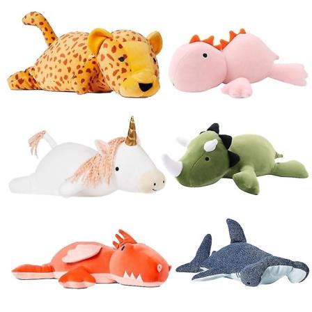 60 cm Iso Dinosaur Painotettu Pehmolelu Piirretty Täytetty Eläin Tyyny Pehmeä Söpö Syntymäpäivälahja Lapsille Keltainen Leopardi 38 cm