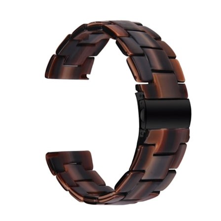 20 mm Garmin Vivomove 3 klockarmband i resin - Choklad