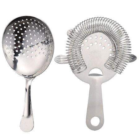 2 stk. Si Strainer Professionel Praktisk Nyttig Robust Rustfrit Stål Barware Robust Is Strainer Cocktail Strainer