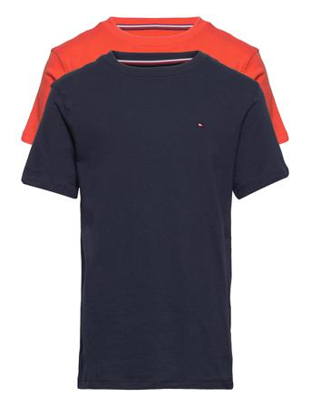 2P Cn Tee Ss Pyjamas Set Multi/mönstrad Tommy Hilfiger