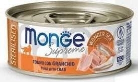 Monge Supreme Cibo Umido Tonno Con Granchio Per Gatti