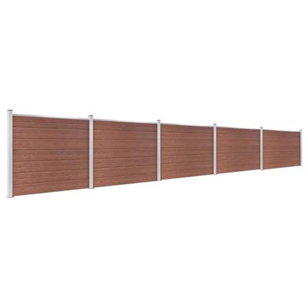 Vidaxl Staketpaneler Wpc 872x146 Cm Brun Brun
