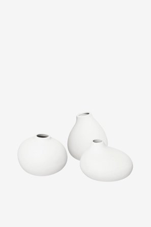 Blomus - Sæt med 3 Vaser Nona - Hvid - Urtepotteskjulere & vaser - Fra Homeroom