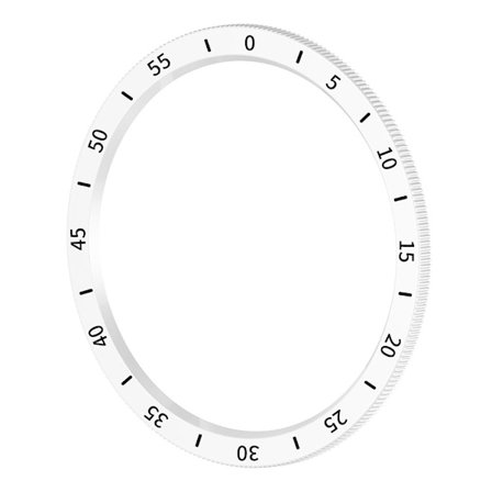 Samsung Galaxy Watch6 Classic 47mm R960 Stöttålig Watch Case Cover Watch Bezel Ring with Dial Plate - Vit