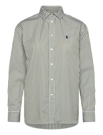 Polo Ralph Lauren Relaxed Fit Striped Cotton Shirt - Green - M