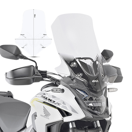 Windschutzscheibe Givi D-ST Klar - Honda CB 500 X 2019-2023