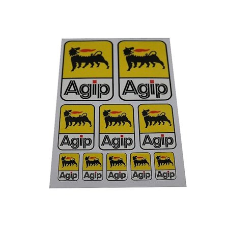 Set med 10 Bilstickers, Reflekterande, Utskurna, Värmebeständiga Lim, För Bromsar, Agip Agip Stigbyglar