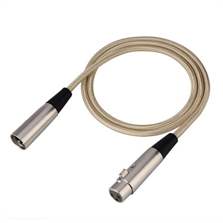 3-stifts XLR-hane till XLR-hona mikrofonkabel ljudkabel 1 meter / 3,3 fot