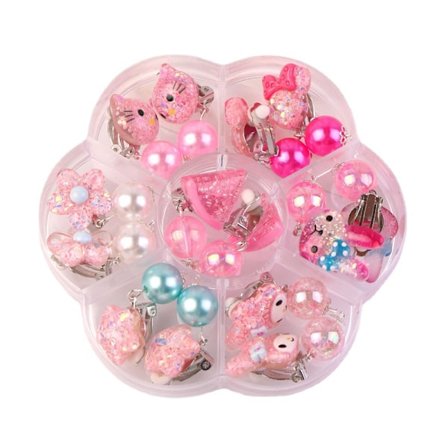 7 Par Hypoallergiske Ørepyntsett, Ørepyntsett for Sensitiv Hud - Akrylprinsesse Ørepyntsett for Barn - Ørepynt CZ Stud Ørepynt for Små Jenter -