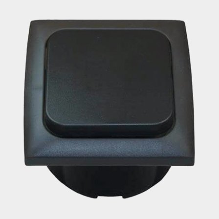 Strömbrytare enkel 220V för infällning svart