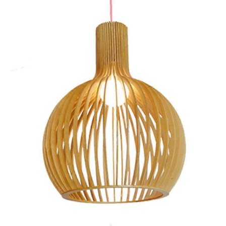 2025 Modern Trä Pendellampa för Vardagsrumsdekoration Svart Hängande Lampa Suspension Träkronljus Belysningsarmaturer