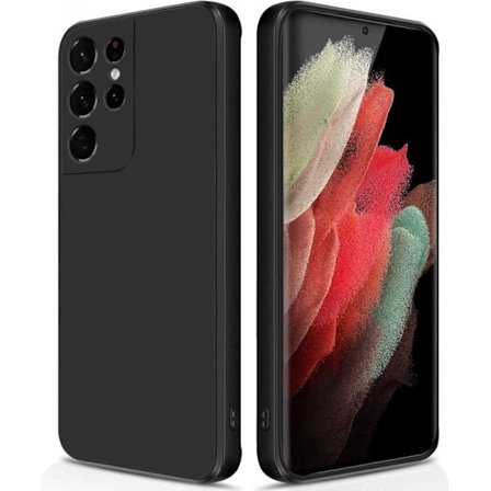 Samsung S21 Ultra Gummieret skalvæske - Sort
