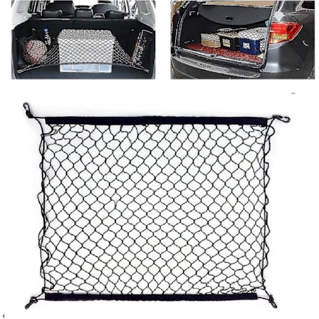 Bil Lastnet Bagagenet Justerbar Elastisk Organizer Net, Nylon Bagagerumsnet Universal Fit Til Bil Bagagerum Køretøj Van Suv (27,5'' X 27,5'')