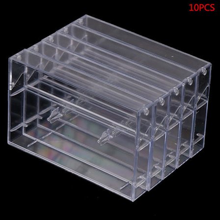 10 st Inspelningskassettfodral Förvaringsbox Transparent D 10 st