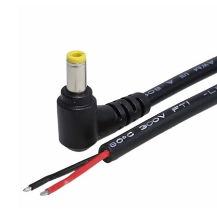 5525 DC Power Pigtail hannkabel (oppgradert 18AWG) med 5,5 mm x 2,5 mm koblingsrør Jack DC5525 Plug Pigtails-kabel