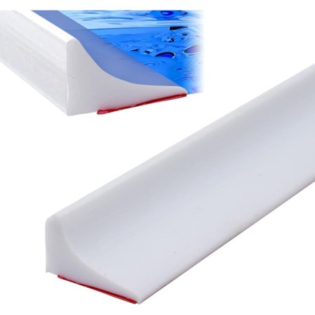 2-pakning - Dusjterskel (1 meter) - Vanntett stripe - Sammenleggbar dusjbarriere (Hvit)