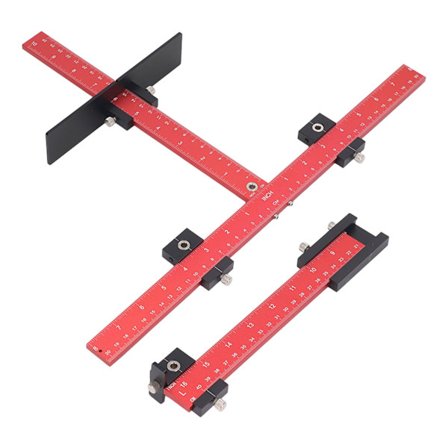 Maskinvare Jig Drill Punch Locator Utvidet Versjon Aluminiumlegering Kabinett Maskinvare Jig Verktøy for Trebearbeiding