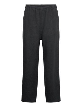 Weekday Relaxed Linen Joggers - Black - XL