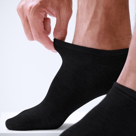 FreeFeel | Calze alla caviglia in bambù nero per uomini - Calzini alla caviglia
