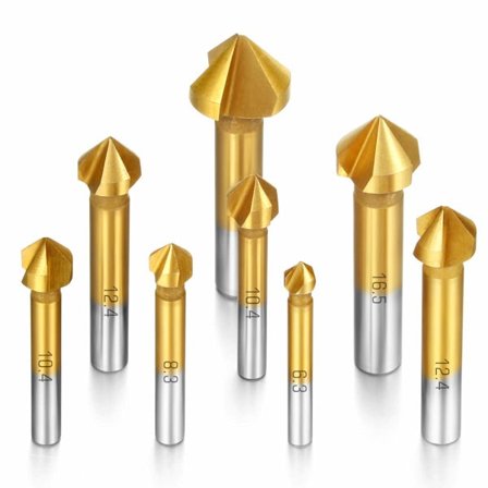 8 st Countersink 90° HSS Countersinkfräs Titanborr Ti