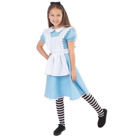 Bristol Novelty Flickor Traditionell Alice Kostym S Blå/Vit/Svart Blue/White/Black S