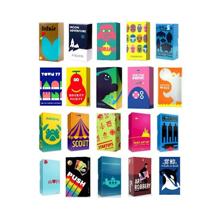 Strategiske brettspill | Nine Tiles Panic | Durian | Maskemen | Dropolter | Whale To Look | Rafter Five | Scout Cards • Beste familiespill