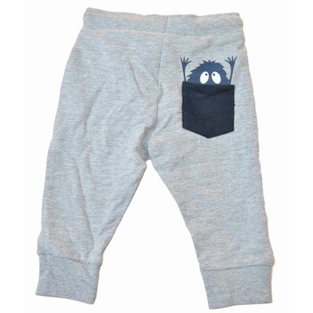 Jogging byxa baby med monster, Grå
