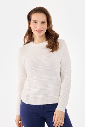 BRANDTEX - Langærmet strik - Råhvid