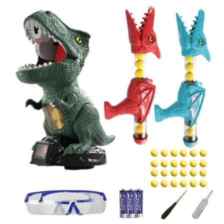 Dinosaurie Shooting Toy Set Target Practice Game Leksaker för hem inomhus Scoring Version Double Gun