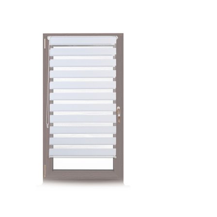 Kaksoisrullaverho Klemmfix ilman porausta valkoisena