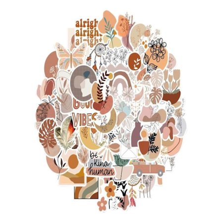 50 stk. boheme graffiti-klistermærker kan dekorere bagage, notesbog, vægklistermærker