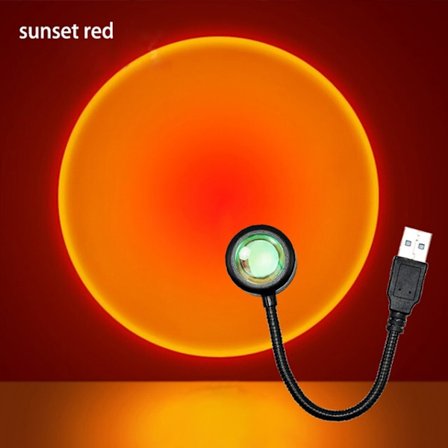 USB Sunset Projector Light Rainbow Atmosphere Night Light