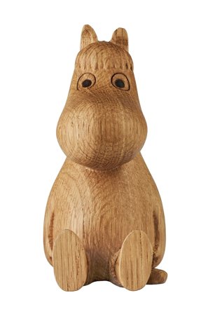 Dsignhouse x Moomin - Puinen koriste Muumipeikko Snorkkisneito 10 cm - Luonnonväri - Koriste-esineet - - Homeroom