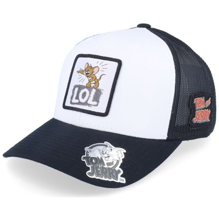 Tom & Jerry - Vit trucker Keps - Lol White/Black Trucker @ Hatstore