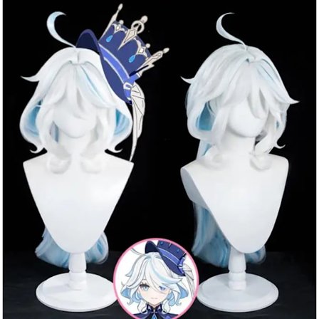 Mub- ecowalson Focalors Kostume Cosplay Spil Genshin Impact Cosplay Anime Focalors Paryk Rollespil Kostume paryk XL_yux