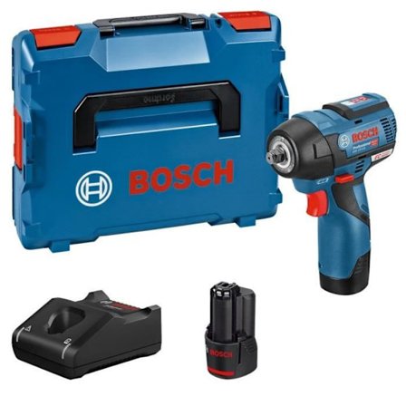 Bosch Professional GDS 12V-115 skiftnyckel + 2 3,0Ah batterier + L-BOXX - 06019E0103