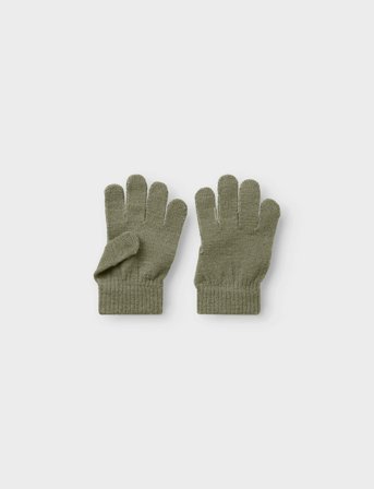 Lil'Atelier Nmnnanson Knit Gloves1 Lil - Khaki green - 5