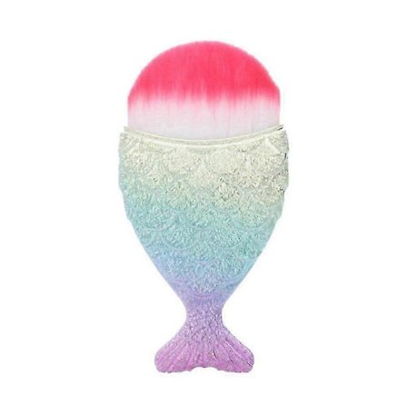 Neglekunst Støv Fjerningsbørste, Havfruehale Form Neglekunst Støv Rengjøringsbørste Sminke Pudder Rouge Børste