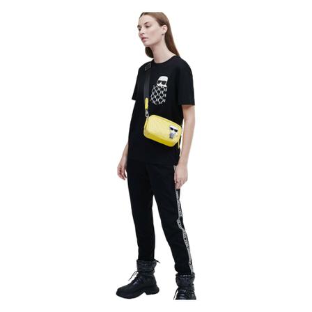 Karl Lagerfeld Iconic Monogram T-Shirt Sort, Dame T-shirts
